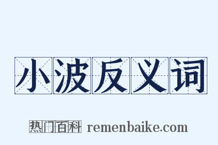 小波反义词是什么意思的图片